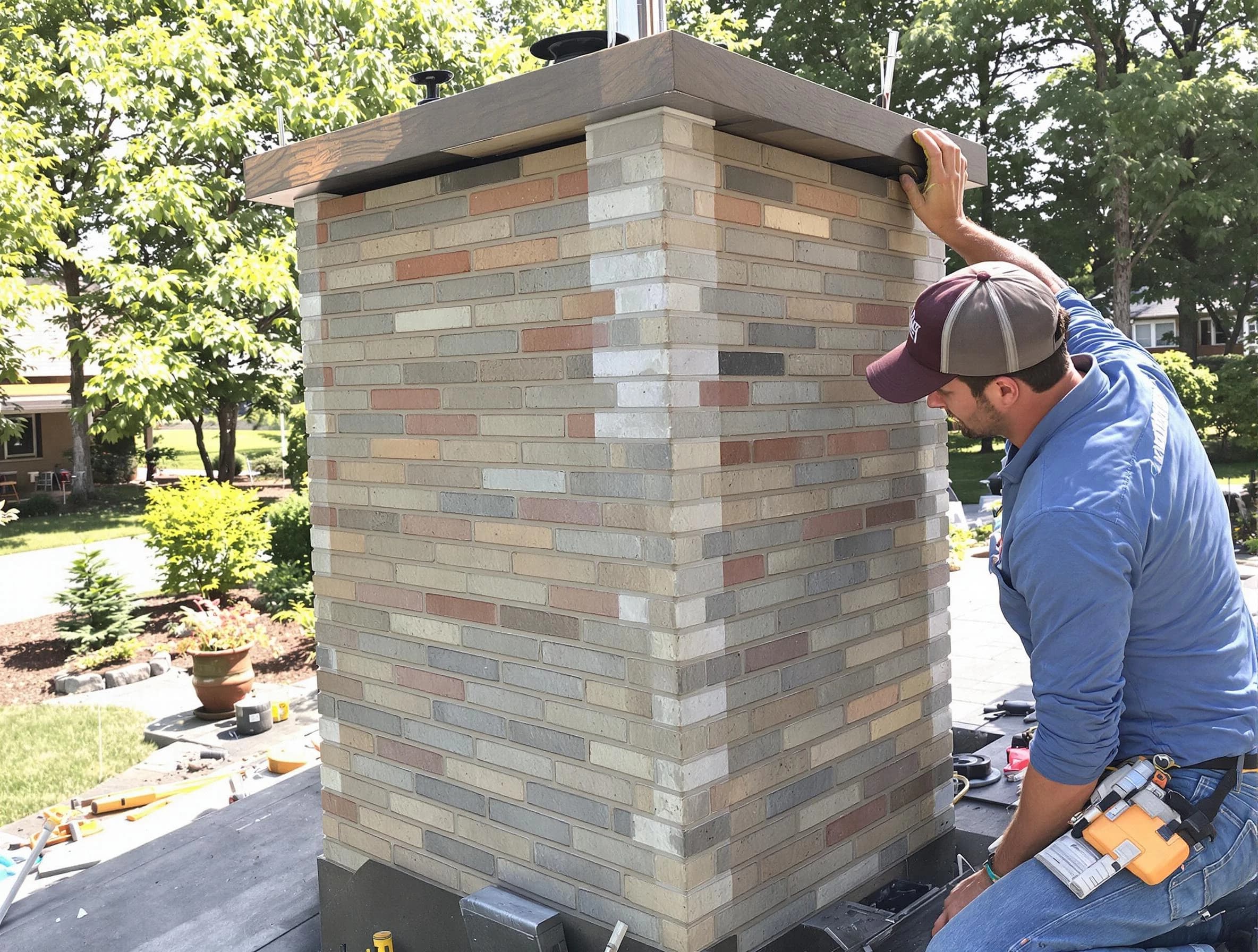 Ridgewood Chimney Sweep completing a modern chimney remodel in Ridgewood, NJ