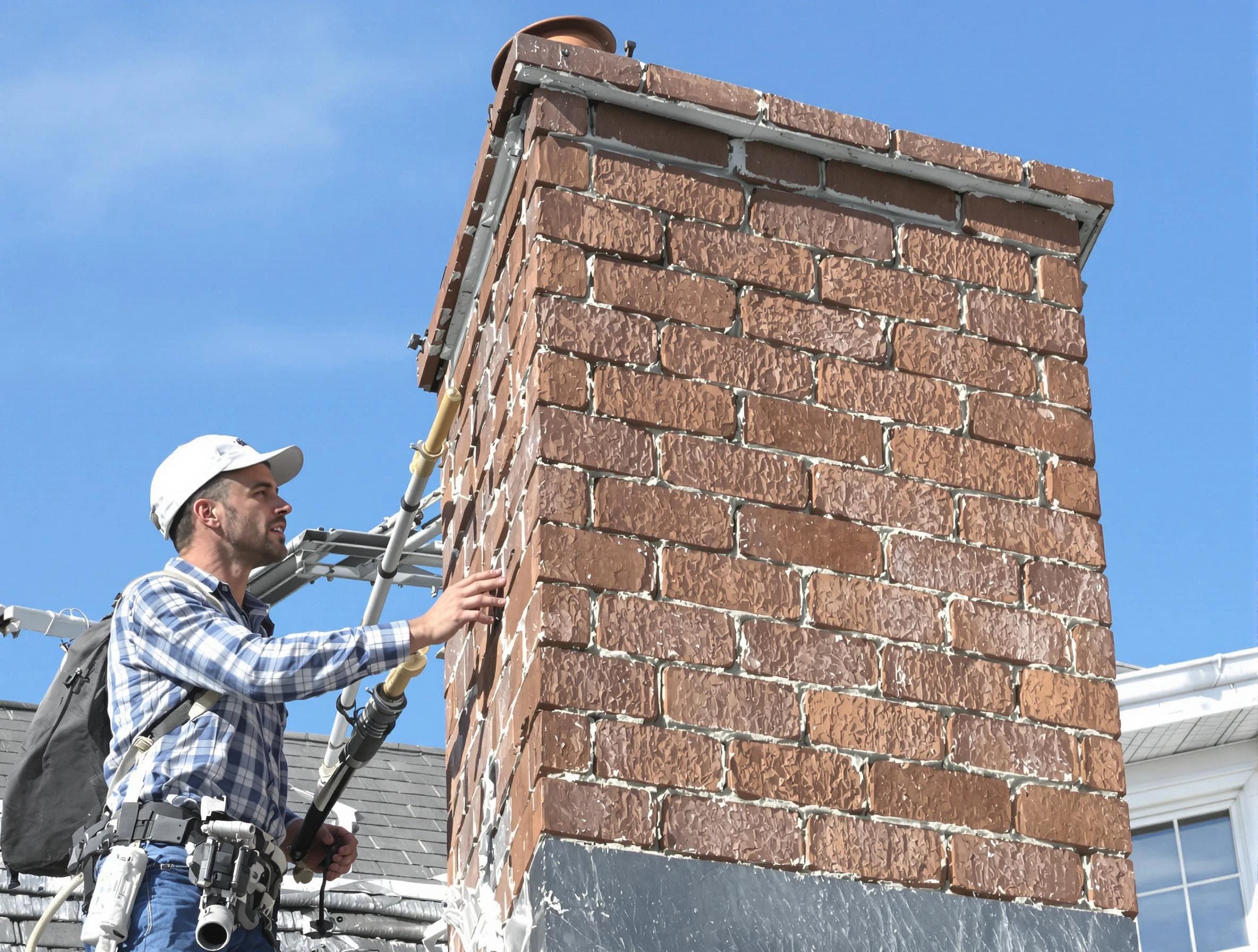 Brickwork for a chimney rebuild by Ridgewood Chimney Sweep in Ridgewood, NJ