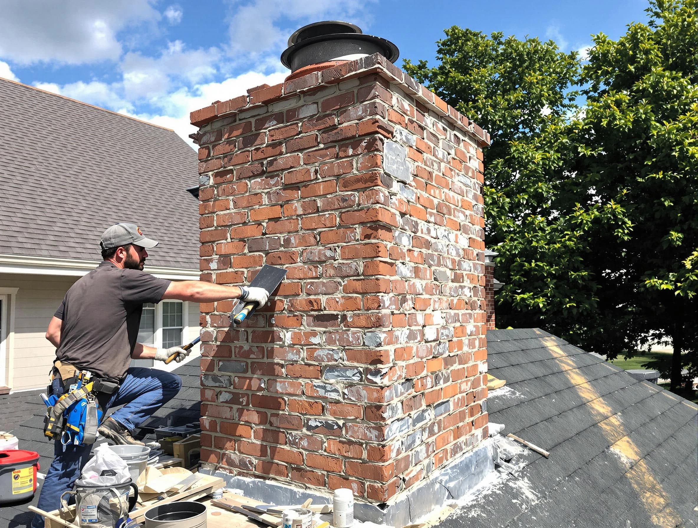 Completed chimney rebuild by Ridgewood Chimney Sweep in Ridgewood, NJ