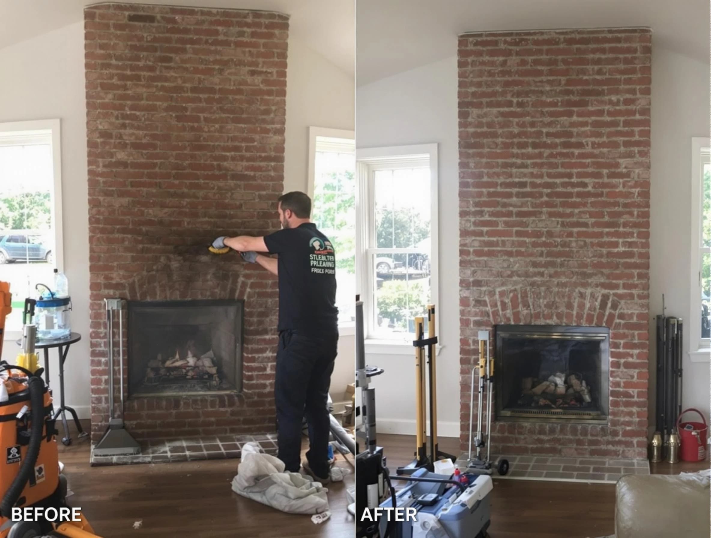 Finished chimney sweeping service by Ridgewood Chimney Sweep in Ridgewood, NJ