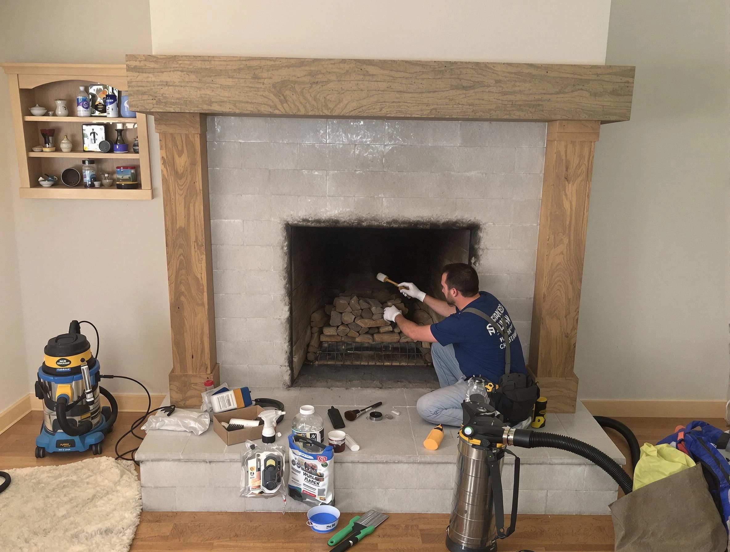 Detailed creosote removal process by Ridgewood Chimney Sweep in Ridgewood, NJ